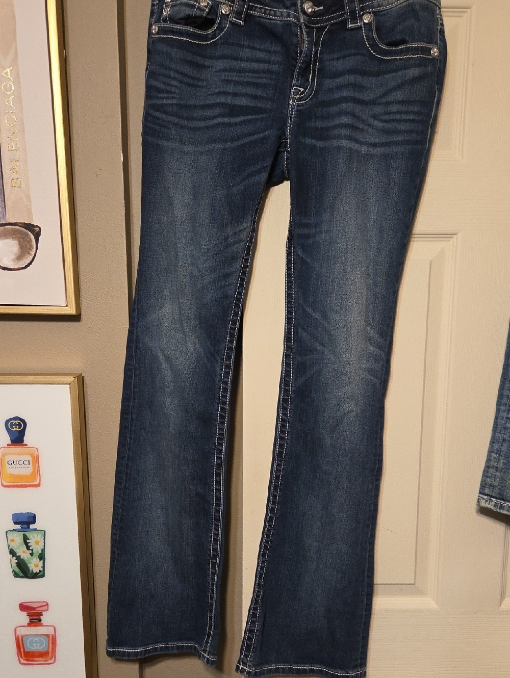 Dark Blue Women's Bootcut Jeans And Crop Jeans